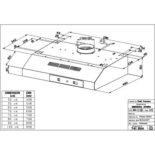 FABER CAPPA 2740 BASE BR A60 Απλοί απορροφητήρες
