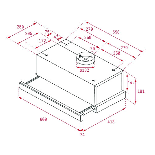 TEKA TL6310 F.875.BL Συρόμενοι απορροφητήρες Black
