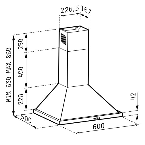 PYRAMIS PYRAMIS ECOLINE 60CM  065030801 Καμίνια, Τζάκι