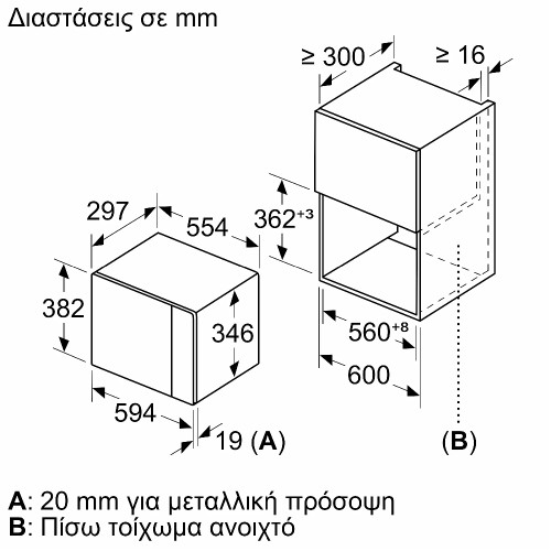 NEFF HLAWD23N0 Φούρνος μικροκ. Εντοιχ.