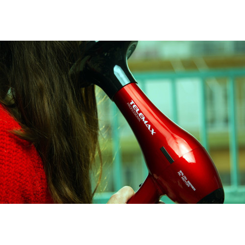TELEMAX FK-8813 Salon Series AC motor Σεσουάρ μαλλιών Red