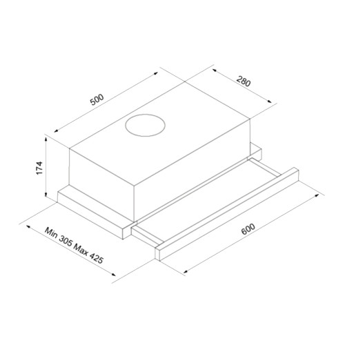 DAVOLINE DELTA 060 GR-IX (801003874) Συρόμενοι απορροφητήρες Inox