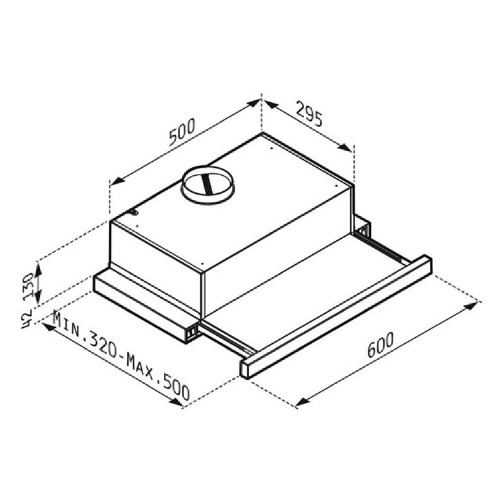 PYRAMIS 065032801 GLASS Συρόμενοι απορροφητήρες Black