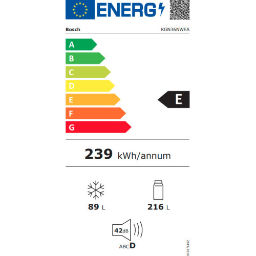 BOSCH KGN36NWEA Ψυγειοκαταψύκτης