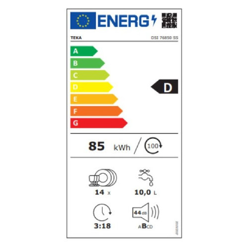 TEKA DSI 76850 SS Πλυντ. πιάτων