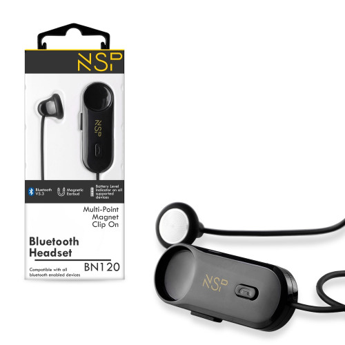 NSP BN 120 Magnet Clip Black Handsfree