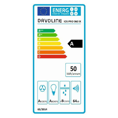 DAVOLINE IOS PRO 060 BLACK Συρόμενοι απορροφητήρες