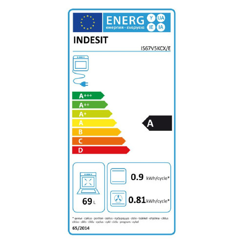 INDESIT IS67V5KCX/E Ηλεκτρικές κουζίνες