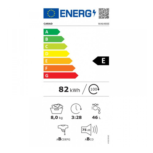 CARAD WA6480E 8Kg 1200RPM Πλυντήρια ρούχων