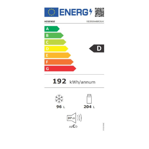 HISENSE RB390N4RRD Bordeaux Ψυγειοκαταψύκτης
