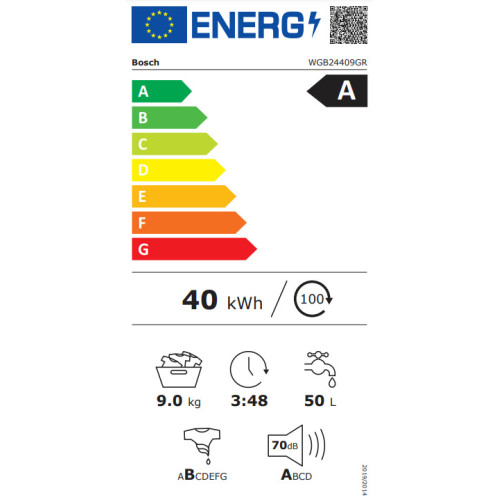 BOSCH WGB24409GR Πλυντήρια ρούχων