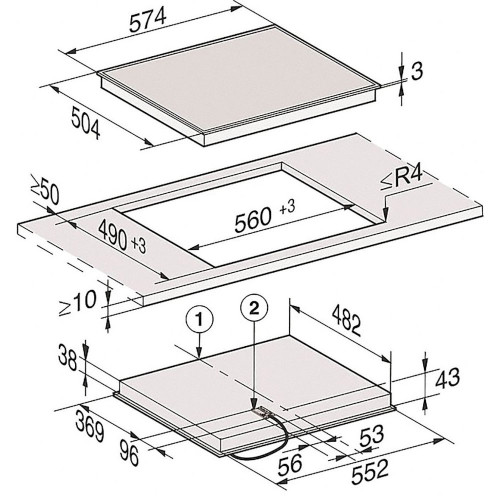 MIELE KM6520 FR D 230/50 10881980 Εστίες