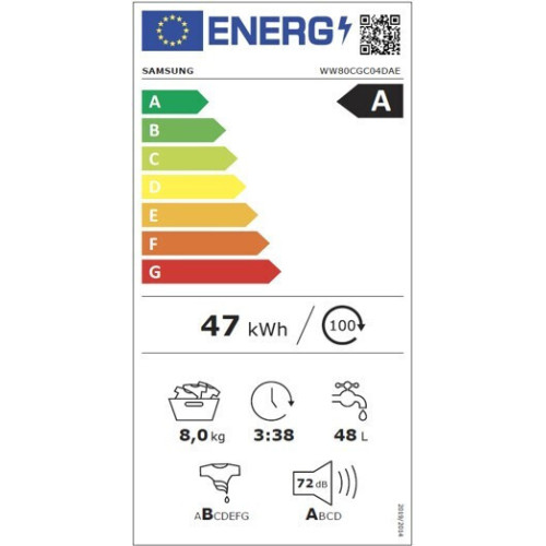 SAMSUNG WW80CGC04DAELE Πλυντήρια ρούχων
