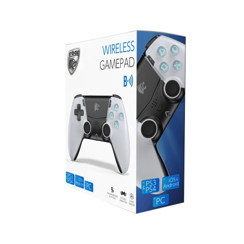 ROAR RR-0021 GamePad Wireless PC/PS3/PS4 ios & android , Λευκό Τηλεχειριστήρια
