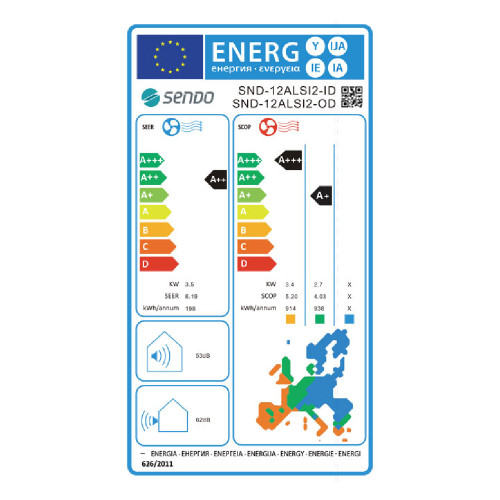 SENDO AEOLOS I SND-12ALSI3-ID/OD (W-SET) Κλιματιστικά Τοίχου