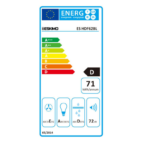 ESKIMO ES HDF62BL Απλοί απορροφητήρες