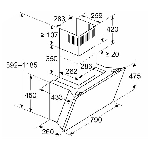 BOSCH DWK81AN60 Καμίνια, Τζάκι