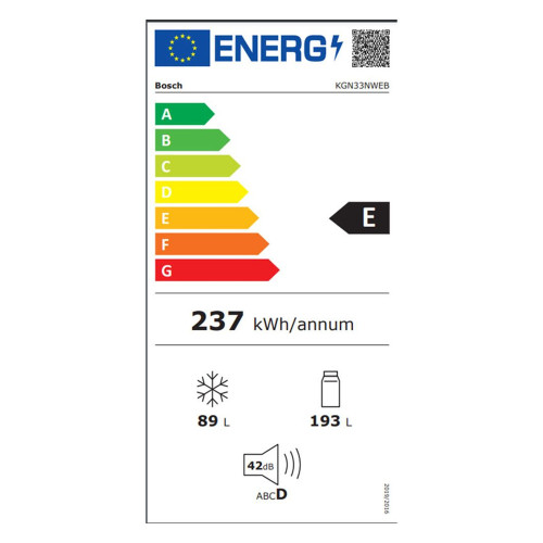 BOSCH KGN33NWEB Ψυγειοκαταψύκτης