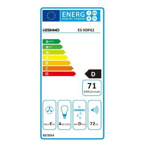 ESKIMO ES HDF62IN Απλοί απορροφητήρες Inox