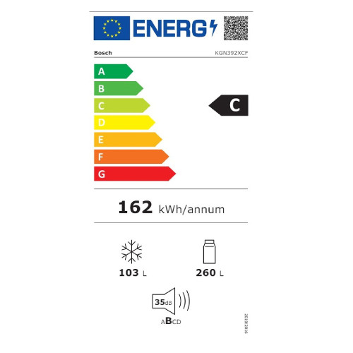 BOSCH KGN392XCF Ψυγειοκαταψύκτης
