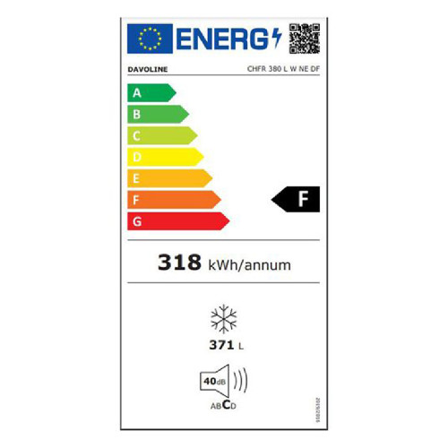 DAVOLINE CHFR 380E L W NE/ DF Καταψύκτες