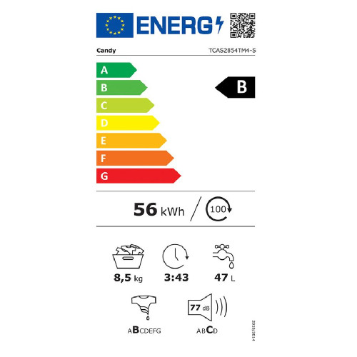 CANDY TCAS2854TM4-S Πλυντήρια ρούχων