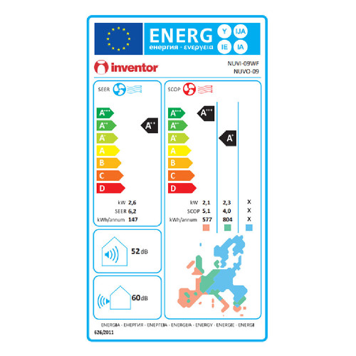 INVENTOR NEO ECO NECUVI-09WFI/NECUVO-09 (W-SET) Κλιματιστικά Τοίχου