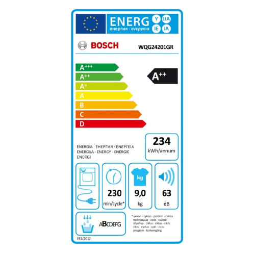 BOSCH WQG24201GR Στεγνωτήριο