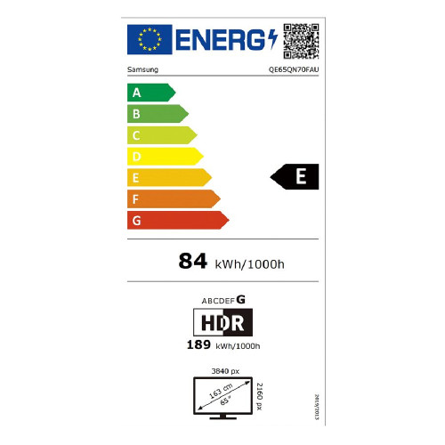 Samsung QE65QN70FAUXXH 65''  NEO QLED 4K Τηλεόραση