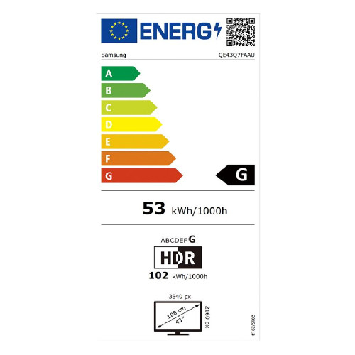 Samsung QE43Q7FAAUXXH 43''  QLED 4K Τηλεόραση