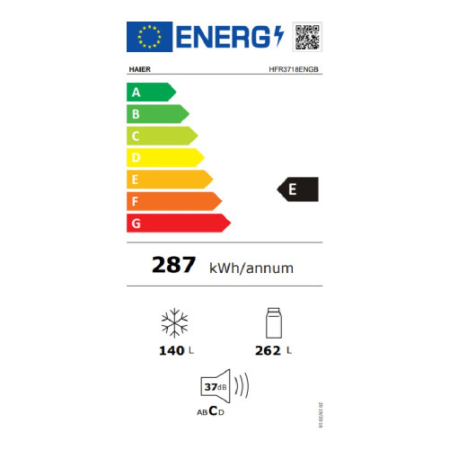 HAIER HFR3718ENGB Ψυγειοκαταψύκτης