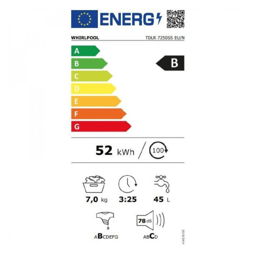 WHIRLPOOL TDLR 7250SS EU/N Πλυντήρια ρούχων