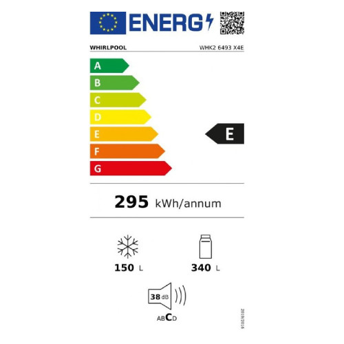 WHIRLPOOL WHK2 6493 X4E Ψυγειοκαταψύκτης
