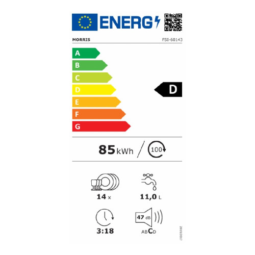 MORRIS FSI-60143 INOX Πλυντήριο πιάτων