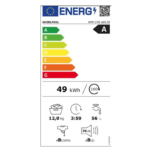 WHIRLPOOL WPM 27W ADS EE Πλυντήρια ρούχων