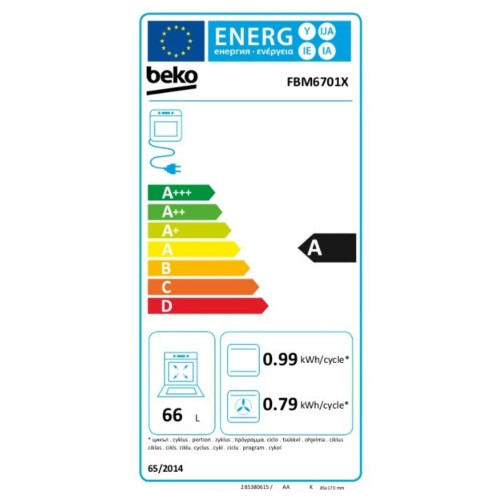 BEKO FBM6701X Ηλεκτρικές κουζίνες
