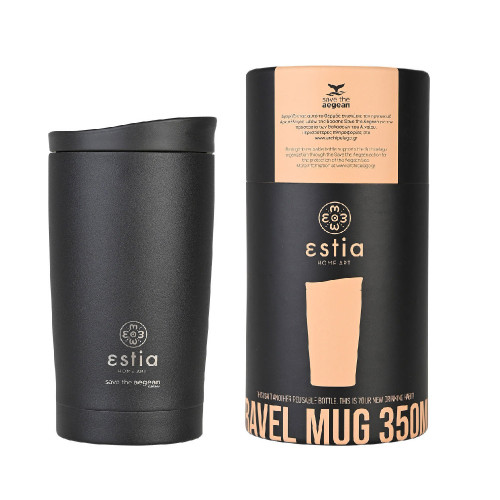 ESTIA 01-20361 SAVE THE AEGEAN 350ml Travel Mug Black