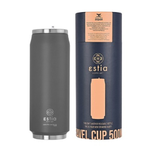 ESTIA 01-9441 SAVE THE AEGEAN 500ml Travel Cup Fjord Grey