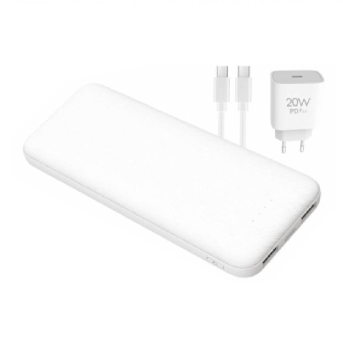 PLATINET PMPB10PABSETW 10.000 mAh PowerBank+Charger+Cable White