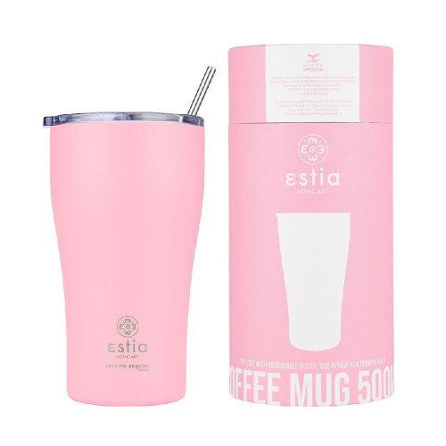ESTIA 01-23157 SAVE THE AEGEAN 500ml Coffee Mug Blossom Rose
