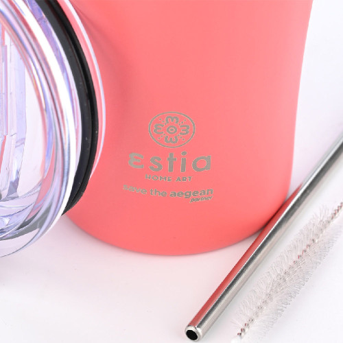 ESTIA 01-23164 SAVE THE AEGEAN 500ml Coffee Mug Fusion Coral