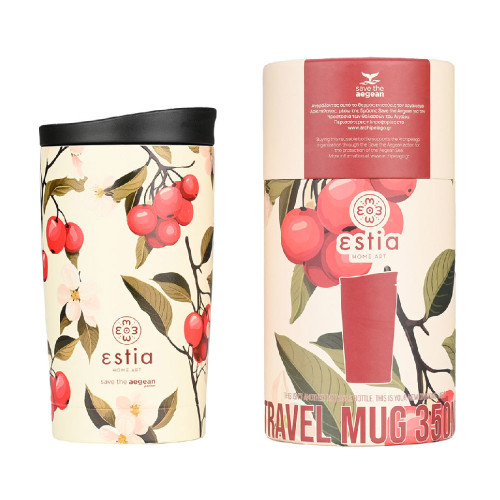ESTIA 01-25632 SAVE THE AEGEAN 350ml Travel Mug Sakura Whisper